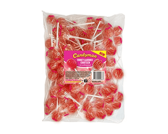 Candyman funky aardbei knotsen (100 stuks)