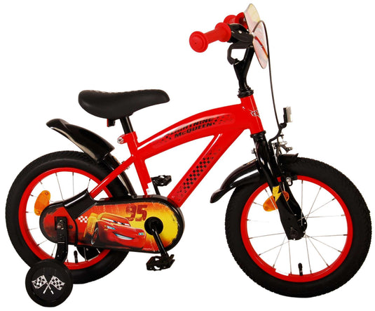 Disney autos disney cars kinderfiets - jongens - 14 inch - rood