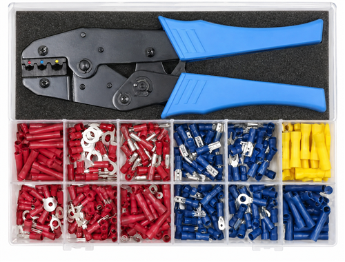 Tirex kabelschoenassortiment geïsoleerd 360-delig met tang