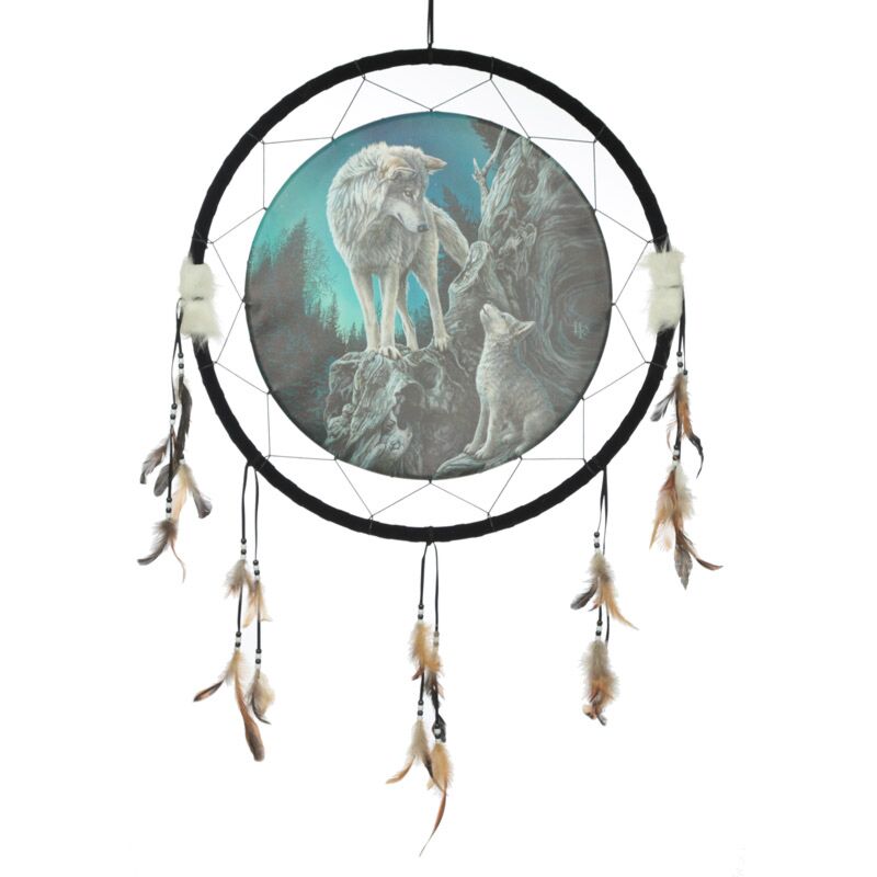 Afbeelding laden in galerijviewer, Lisa parker spirit wolf droomvanger 60cm
