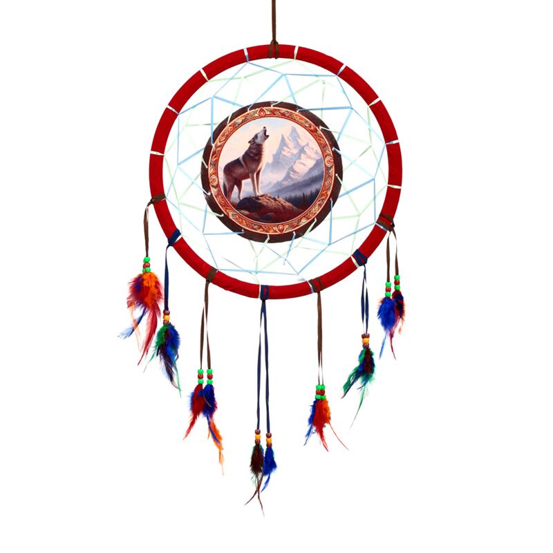 Afbeelding laden in galerijviewer, Berg wolf dromenvanger 33cm
