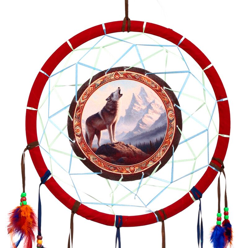 Afbeelding laden in galerijviewer, Berg wolf dromenvanger 33cm
