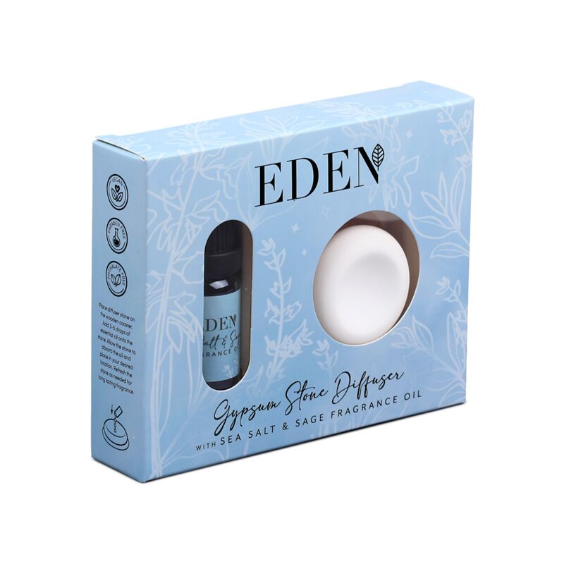 Afbeelding laden in galerijviewer, Eden zeezout salie gipsstenen diffuser en geurolieset
