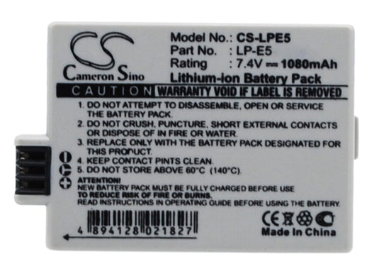 Blu-basic digitale camera accu 7.4v 1080mah li-ion voor canon