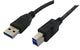 Usb3.0 a naar usb3.0 b kabel 2 meter - zwart