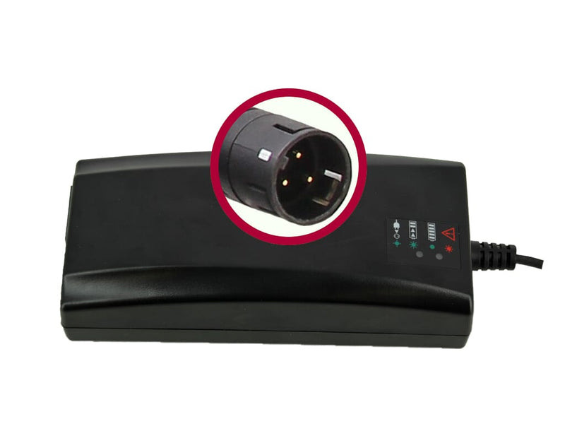 Afbeelding laden in galerijviewer, Bmz charger li-ion 42v 4a plug round 3-pin
