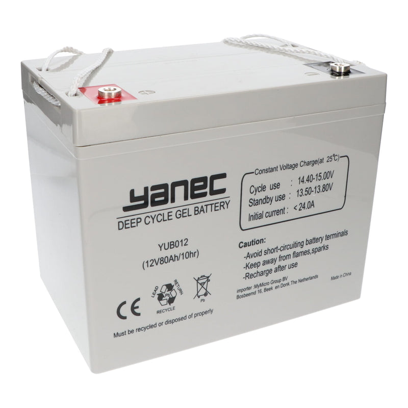 Afbeelding laden in galerijviewer, Yanec gel accu 12v 80ah

