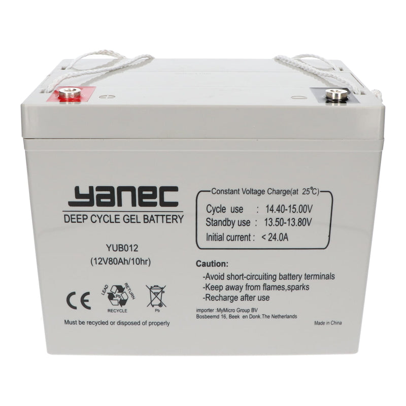 Afbeelding laden in galerijviewer, Yanec gel accu 12v 80ah

