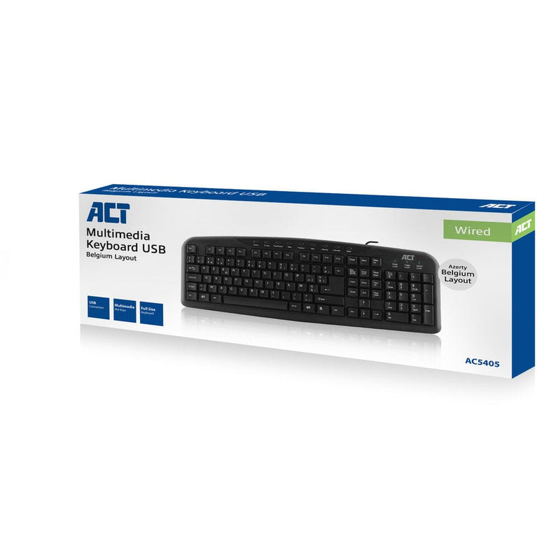 Afbeelding laden in galerijviewer, Act toetsenbord usb, azerty, zwart
