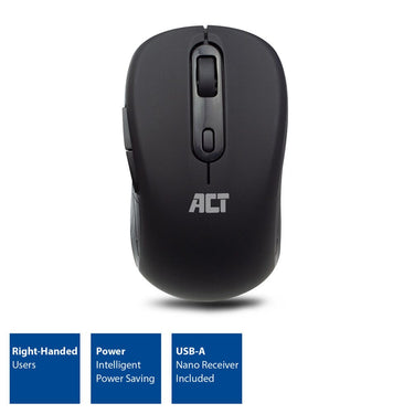 Act draadloze muis zwart