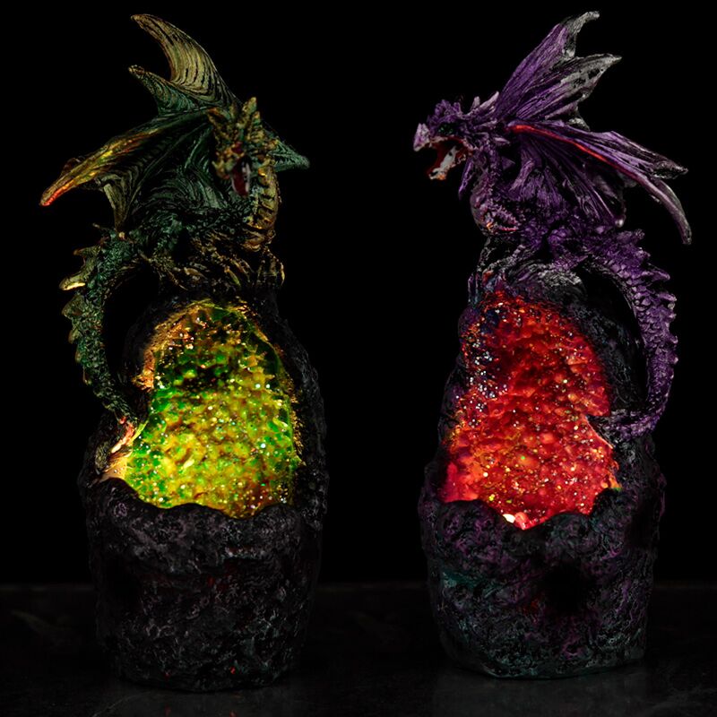 Afbeelding laden in galerijviewer, Dark legends kristalgrot led draak
