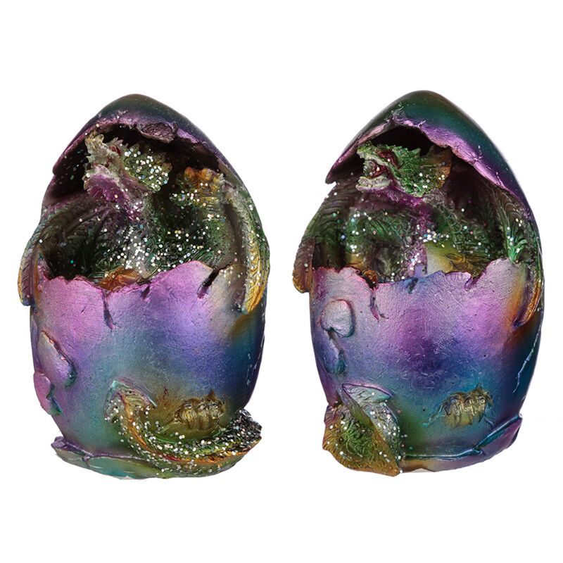 Afbeelding laden in galerijviewer, Regenboog draak metallic uitkomend ei
