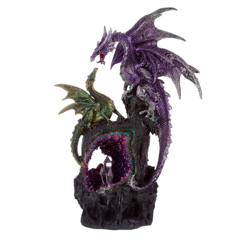Afbeelding laden in galerijviewer, Dark legends amethist kristal draak

