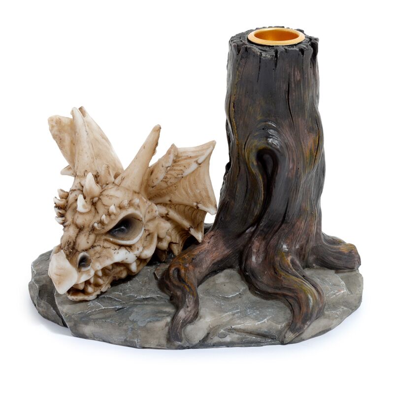 Afbeelding laden in galerijviewer, Shadows of darkness drakenschedel kaarsenhouder
