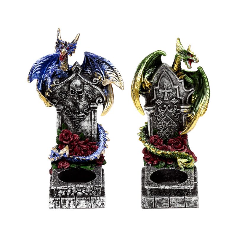 Afbeelding laden in galerijviewer, Dark legends wachter van de dood draak waxinelichthouder
