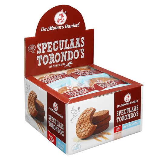 De molen speculaas torondo's verpakt (28x 65gr)