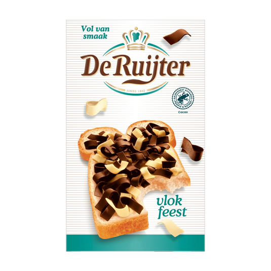 De ruijter vlokfeest melk en puur (8x 200g)