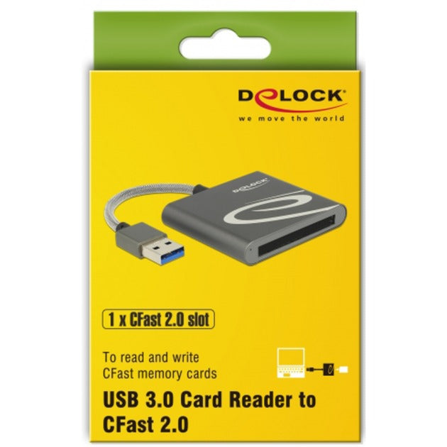 Afbeelding laden in galerijviewer, DeLOCK USB 3.0 kaartlezer voor CFast 2.0-geheugenkaarten
