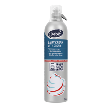 Debic slagroom met suiker spuitbus (700 ml)