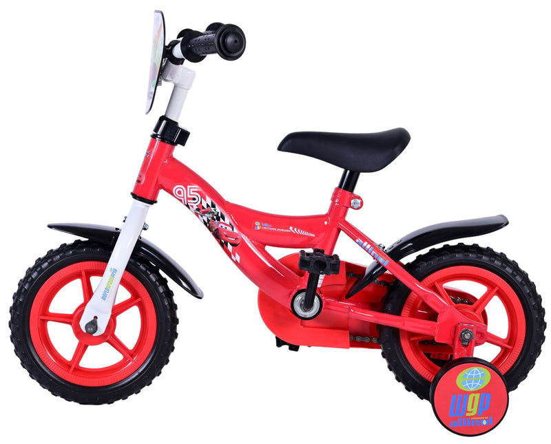 Afbeelding laden in galerijviewer, Disney Cars Kinderfiets - Jongens - 10 inch - Rood - Doortrapper
