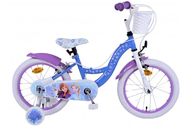 Afbeelding laden in galerijviewer, Disney Frozen 2 Kinderfiets Meisjes 16 inch Blauw Paars Twee handremmen
