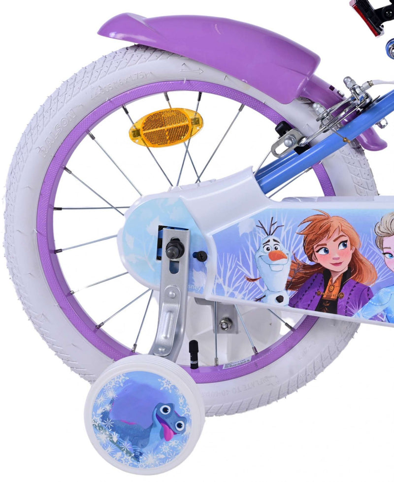 Afbeelding laden in galerijviewer, Disney Frozen 2 Kinderfiets Meisjes 16 inch Blauw Paars Twee handremmen
