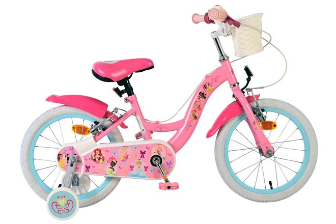 Afbeelding laden in galerijviewer, Disney prinzessin disney princess kinderfiets - meisjes - 16 inch - roze - twee handremmen
