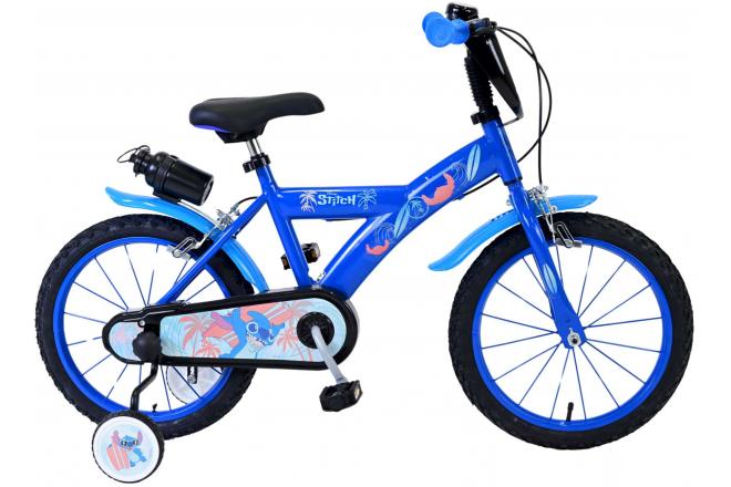 Afbeelding laden in galerijviewer, Stitch Stitch Kinderfiets Jongens 16 inch Blauw Twee handremmen
