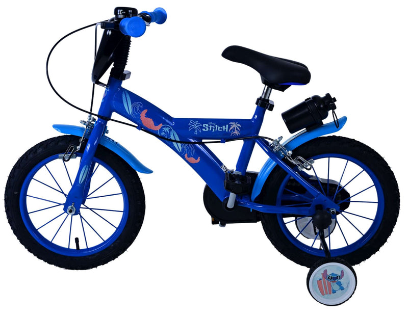 Afbeelding laden in galerijviewer, Stitch Stitch Kinderfiets Jongens 14 inch Blauw Twee handremmen
