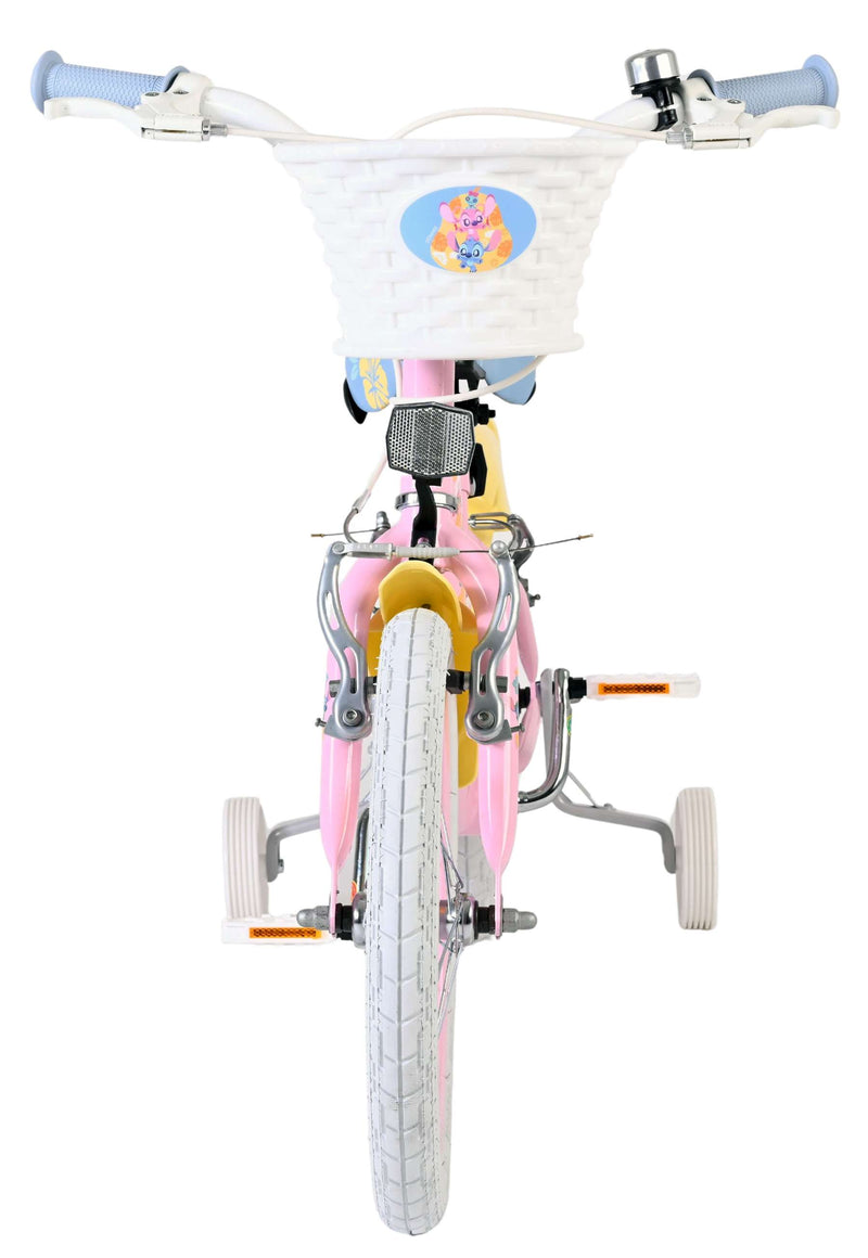 Afbeelding laden in galerijviewer, Stich disney stitch kinderfiets - meisjes - 16 inch - roze - twee handremmen

