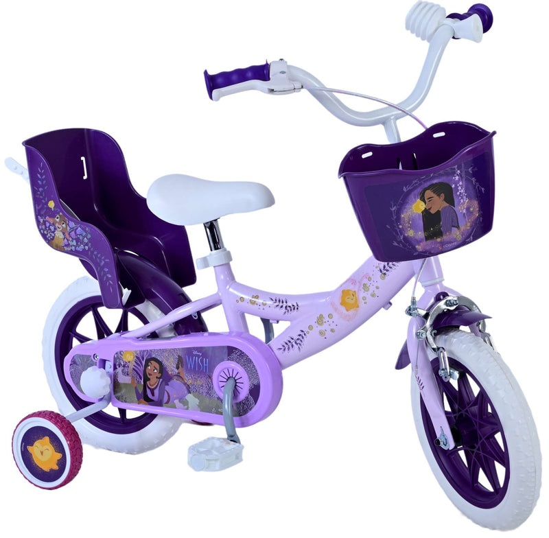 Afbeelding laden in galerijviewer, Wish Wish Wish Kinderfiets Meisjes 12 inch Paars
