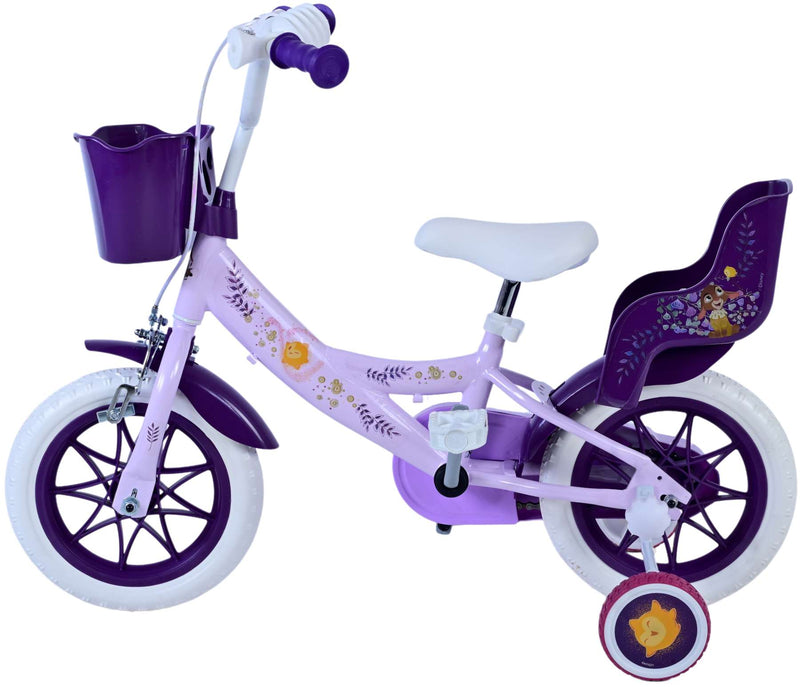 Afbeelding laden in galerijviewer, Wish Wish Wish Kinderfiets Meisjes 12 inch Paars
