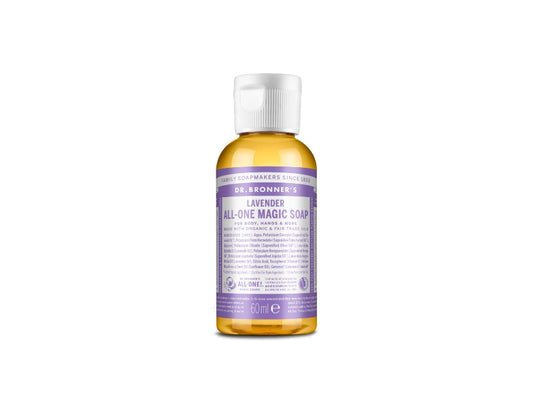 Dr. bronner's vloeibare zeep - pure castile - lavendel - 60 ml