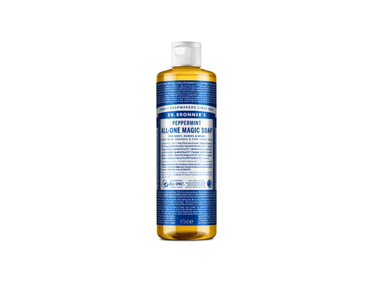 Dr. bronner's vloeibare zeep - pure castile - pepermunt - 475 ml
