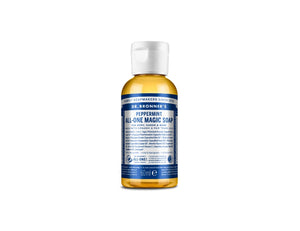 Dr. bronner's vloeibare zeep - pure castile - pepermunt - 60 ml