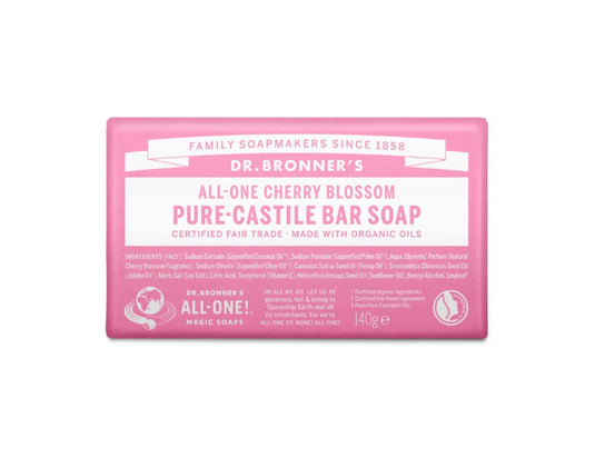 Dr. bronner's zeepblok - pure castile - cherry blossom