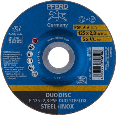 Pferd combischijf 125-2.8 duo steelox | 10 stuks