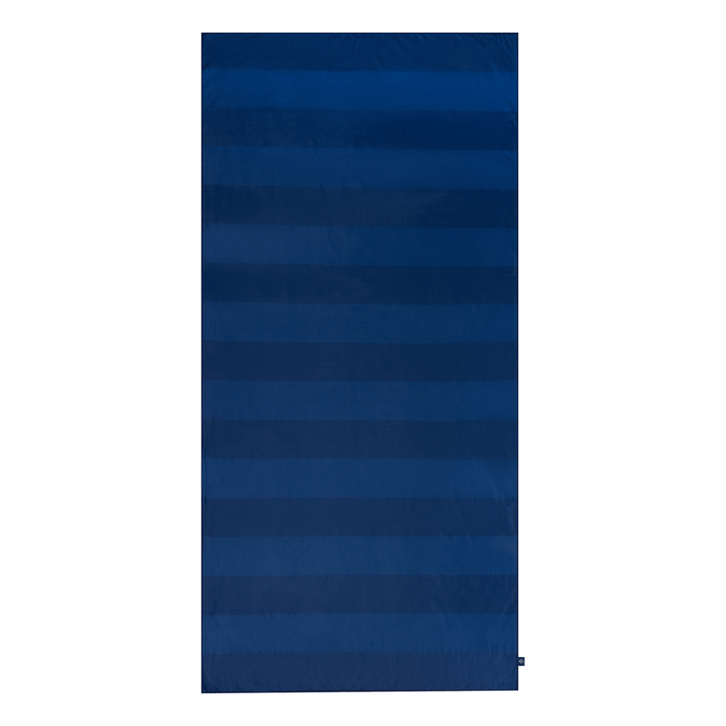 Afbeelding laden in galerijviewer, Vibrant stripes | blauwe microvezel handdoek 180 x 90 cm
