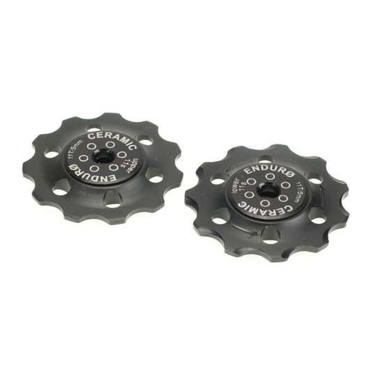 Enduro bearings derailleur pulleys - zero ceramic - shimano - 11 speed - black