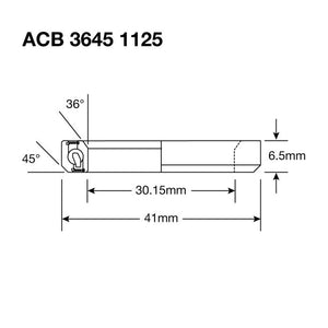 Enduro bearings acb 3645 1125 ss - 440c stainless (angular contact) - 30,5x41,8x6,3 (36x45°)