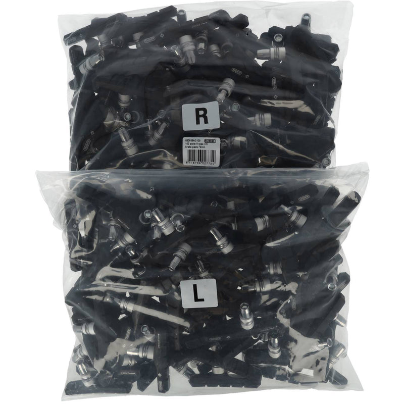 Afbeelding laden in galerijviewer, Elvedes remblokken v-brake 72mm | assymmetrisch | oem | p100
