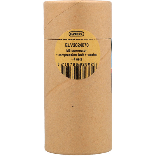Elvedes set m6 connector, klembout en ring (4st)