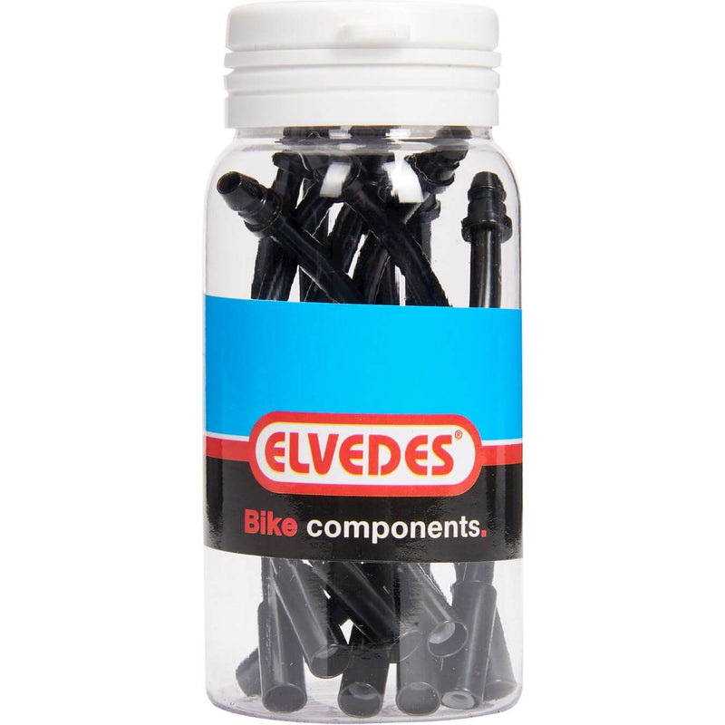 Afbeelding laden in galerijviewer, Elvedes v-brake kabelbocht 90 5mm rvs zwart (10x) elv2018061
