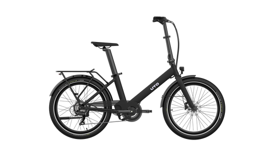 Uto elektrische compactfiets og24 v1 zwart