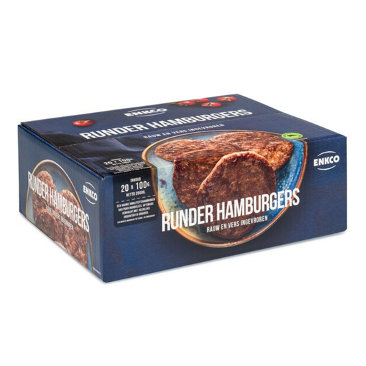 Enkco hamburger rundvlees (20x 100 gr)