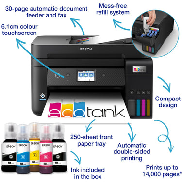 Epson EcoTank ET-4850 A4 multifunctionele Wi-Fi-printer