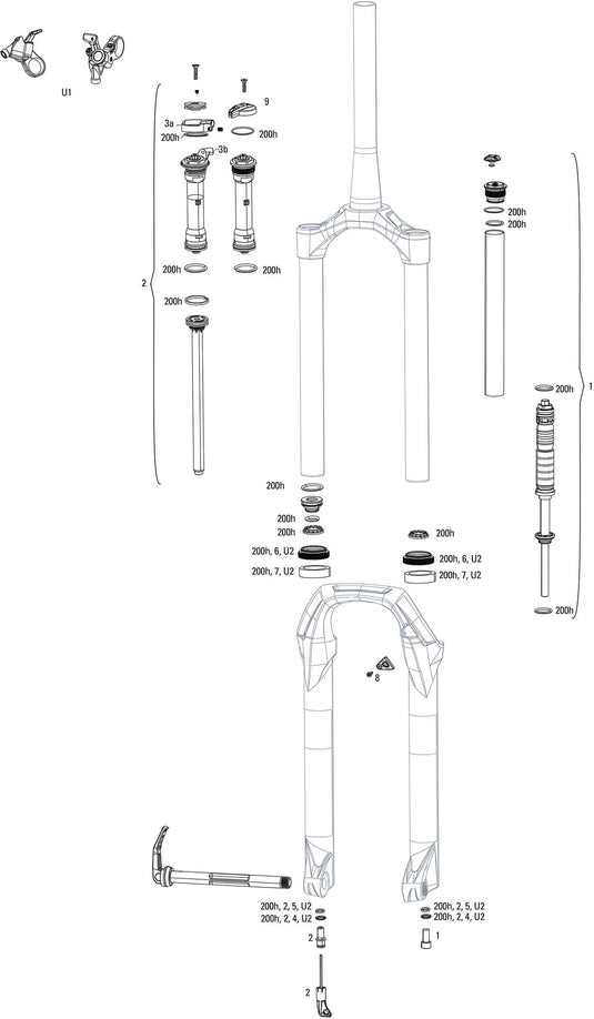 Rockshox federgabel judy silver tk susp.fork rs judy sil.tk 100mm oneloc black