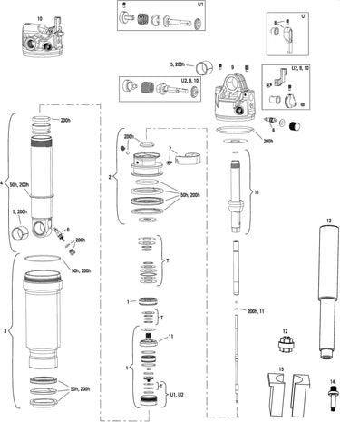 Rockshox schokdemper sidluxe ultimate 2p rear shock rs sidluxe ult.2p 165 x 42,5mm