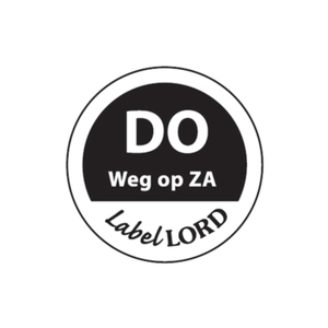 Daymark etiket ‘donderdag weg op zaterdag’ (500 stuks)
