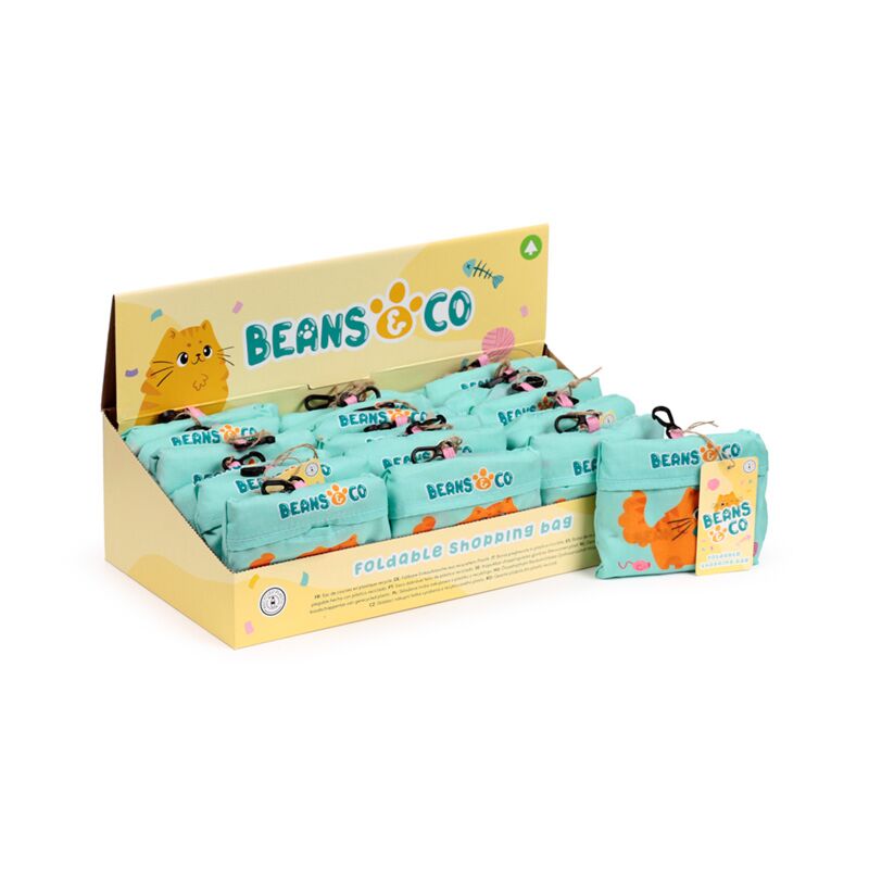 Afbeelding laden in galerijviewer, Opvouwbare tas - beans co katten
